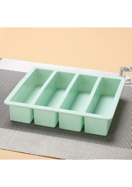 1 Adet 4 Izgara Uzun Şerit Silikon Buz Küpleri Kare Tepsi Kalıp Dıy Toksik Olmayan Dayanıklı Şarap Buz Küpü Yaratıcı Küp Buz Kalıp (Yurt Dışından)