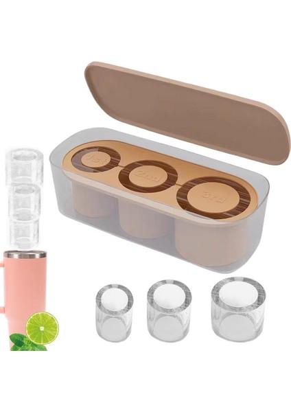 Buz Yapım Makinesi Tepsisi Tumbler Için Buz Küpü Tepsisi Yeniden Kullanılabilir Içi Boş Silindir Buz Yapım Makinesi Kalıp Kapaklı Yapışmaz Buz Kalıbı Kokteyller Için (Yurt Dışından)