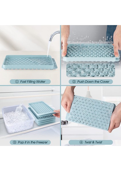 Mini Buz Küpü Tepsi 104 Delik Yuvarlak Buz Topu Kalıpları Küçük Ezilmiş Buz Tepsisi Soğutma Içecekleri Için Kahve Suyu Araçları Silicona Bpa Ücretsiz (Yurt Dışından)