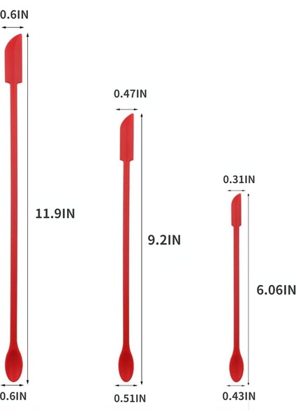 Mini Silikon Teleskopik Spatula ve Kepçe Kaşık, Mini Makyaj Spatula, Pişirme Için Isıya Dayanıklı Silikon Spatula Setleri, Kozmetik (Siyah) (Yurt Dışından) fiyatları