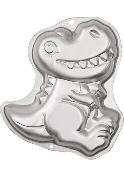 Dinozor Kek Tavası, Çocuk 3D Doğum Günü Pastası Tavası, Gümüş, Alüminyum (Yurt Dışından)