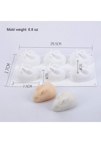 3D Paskalya Tavşanı Çikolata Pişirme Için Silikon Kalıp Tavşan Şekli Fransız Tatlı Fondan Mousse Kek Hayvan Kalıp (6 Kavite) (Yurt Dışından) fırsatları
