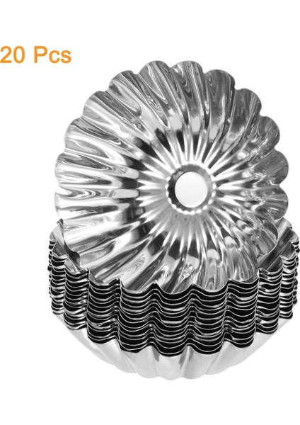 20 Adet Cupcake Kalıbı, Paslanmaz Çelik Mini Cupcake Kek Tavaları Cupcakes Için Pişirme Aracı, Mini Kek, Tatlılar, Puding, Büyük Poligon Çiçek Şekli 3,1 x 0,8 Inç (Yurt Dışından) modelleri