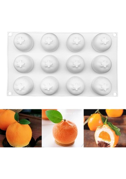 Silikon Kalıp Fırın Tavası Yapışmaz Pişirme Pasta Çikolatalı Kek Tatlı Dıy Dekorasyon Araçları (Turuncu ZA_11.8X6.8X0.16 Inç) (Yurt Dışından)
