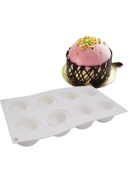 Pişirme Aksesuarları ve Araçları Silikon Çikolata Kalıp Silikon Top Kek Kalıpları 3D Yarım Küre Şeker Trüf Fırın Tepsisi (Yuvarlak D_11.88 X6.96 X1.96INCH) (Yurt Dışından)