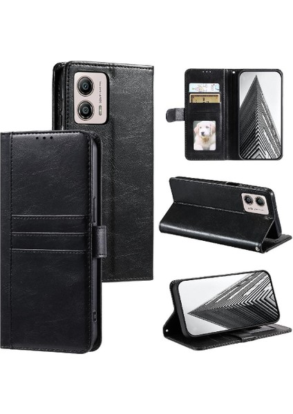 Motorola Moto Flip J/motorola Y Cüzdan 6 Kart Yuvaları Kickstand Pu Için Flip Case (Yurt Dışından)