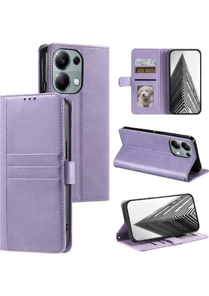 Xiaomi Redmi Not Için Flip Case 13 Pro 4g Pu Deri Kickstand 6 Kart (Yurt Dışından)