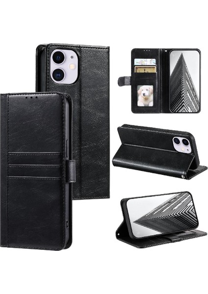 Iphone 11 Için Flip Case Pro Cüzdan 6 Kart Yuvaları Kickstand Pu Deri (Yurt Dışından)