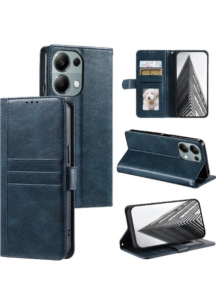 Xiaomi Redmi Not Için Flip Case 13 Pro 4g Pu Deri Kickstand 6 Kart (Yurt Dışından)
