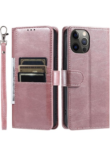 Iphone 12 Mini Kickstand Cüzdan 6 Kart Yuvaları Pu Deri Için Flip Case (Yurt Dışından)