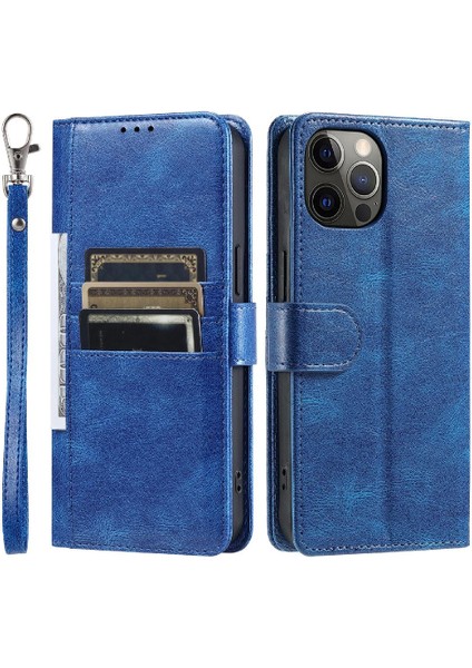 Iphone 12 Mini Kickstand Cüzdan 6 Kart Yuvaları Pu Deri Için Flip Case (Yurt Dışından)