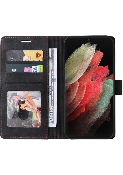 Samsung Galaxy S21 Için Flip Case Ultra Darbeye Deri Kılıf Kapak Çevirin (Yurt Dışından) fırsatları
