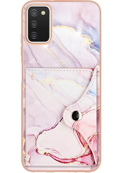 Samsung Galaxy A02S Ince Cüzdan Yumuşak Tpu Tampon Kart Yuvaları Mermer (Yurt Dışından) modelleri