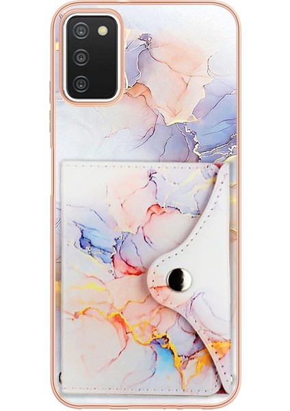 Samsung Galaxy A02S Ince Cüzdan Yumuşak Tpu Tampon Kart Yuvaları Mermer (Yurt Dışından) modelleri