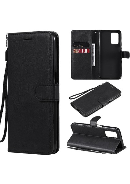 Realme V13 Iş Cüzdan Telefon Kılıfı Için Flip Case Klasik Düz Renk (Yurt Dışından)