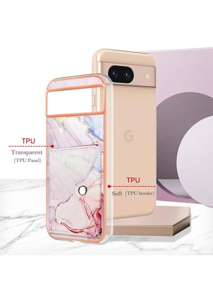 Google Piksel 8A Mermer Yumuşak Tpu Tampon Kart Yuvaları Için Kılıf Ince Cüzdan (Yurt Dışından) indirimleri