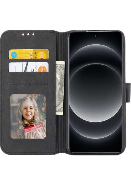 Xiaomi 14 Için Flip Case Ultra Pu Deri Cüzdan Kılıf Kickstand Manyetik (Yurt Dışından) fırsatları