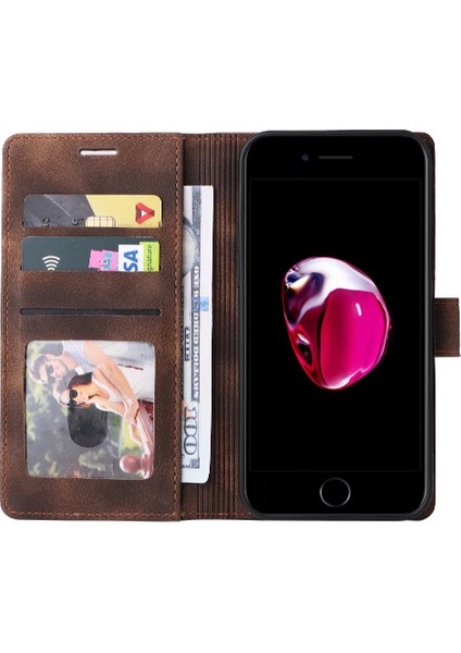 Iphone 7 Için Flip Case Artı/8 Artı Darbeye Basit Iş Deri (Yurt Dışından) fırsatları