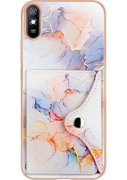 Xiaomi Redmi 9A Mermer Ince Cüzdan Yumuşak Tpu Tampon Kart Yuvaları (Yurt Dışından) modelleri