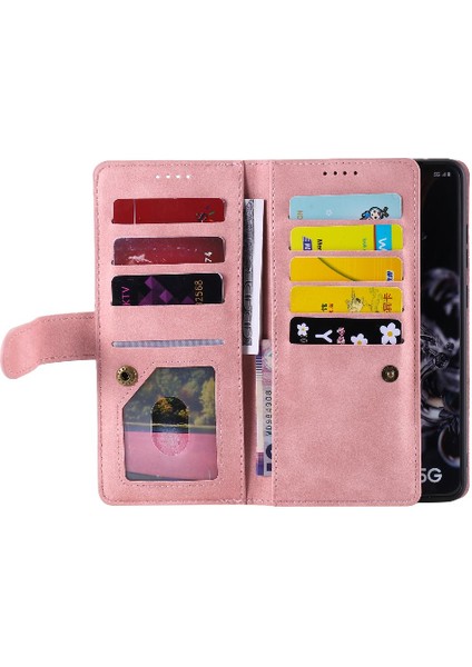 Samsung Galaxy S22 Için Flip Case Ultra Kickstand 9 Kart Yuvaları Kordon Pu (Yurt Dışından) indirimleri