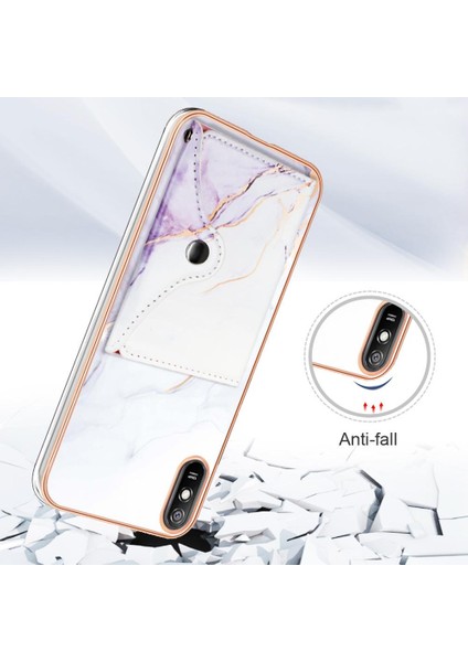 Xiaomi Redmi 9A Mermer Ince Cüzdan Yumuşak Tpu Tampon Kart Yuvaları (Yurt Dışından) indirimleri
