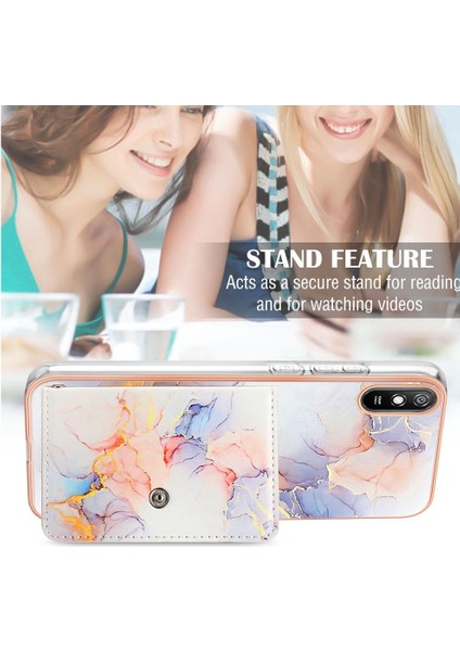 Xiaomi Redmi 9A Mermer Ince Cüzdan Yumuşak Tpu Tampon Kart Yuvaları (Yurt Dışından) indirimleri