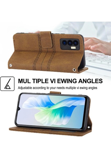 Vivo V23E 5g Manyetik Kapatma Için Flip Case Cüzdan Kılıf Pu Deri (Yurt Dışından) indirimleri