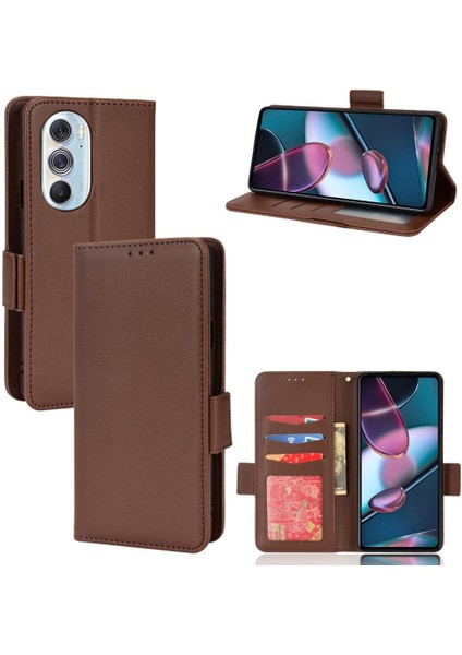 Motorola Moto Kenar Artı 2022 Cüzdan Kart Yuvaları Tutucu Manyetik Pu (Yurt Dışından)