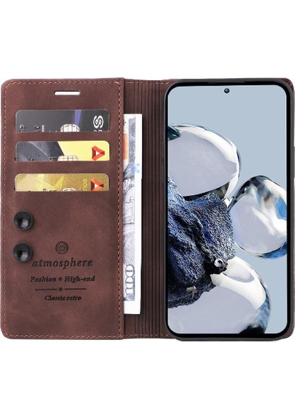Xiaomi 12T Flip Kapak Için Flip Case Darbeye Deri Kılıf Cüzdan Basit (Yurt Dışından) fırsatları