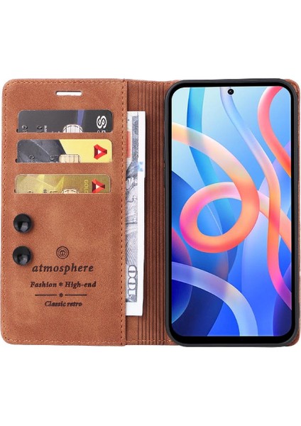 BDT Market Xiaomi Redmi Not 11 Için Flip Case 5g Cüzdan Deri Kılıf Kapak Çevirin (Yurt Dışından)