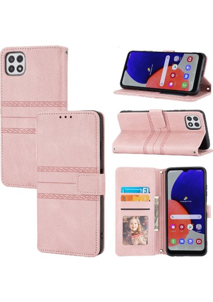 Samsung Galaxy A22 Için Flip Case 5g/ F42 5g Manyetik Kapatma Kickstand Pu (Yurt Dışından) modelleri