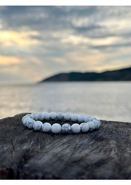 Doğaltaş 8 mm Havlit Taşı Bileklik Aa Kalite