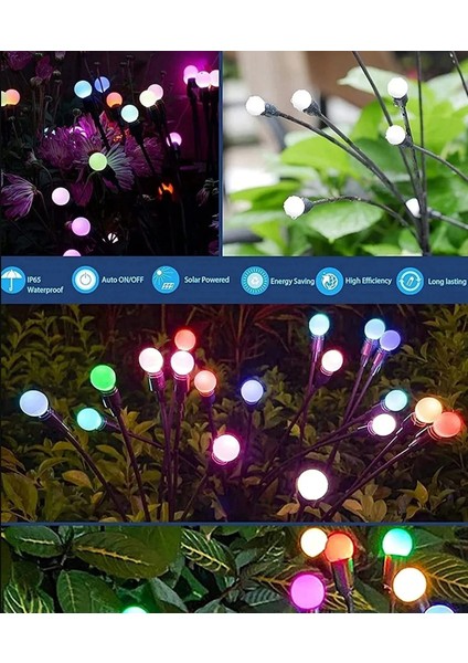8 Led'li Güneş Enerjili Bahçe Çiti Aydınlatma Lamba (Renkli) modelleri