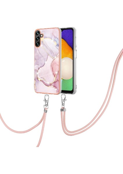 Samsung Galaxy A35 5g Crossbody Kordon Askısı Tampon Mermer Yumuşak (Yurt Dışından)