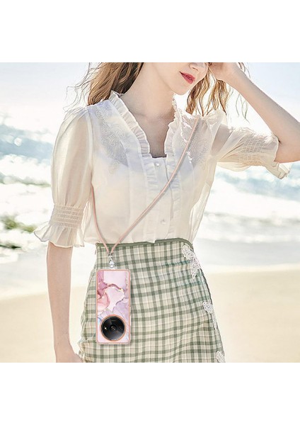 Xiaomi Redmi A3 Crossbody Kordon Askısı Tampon Mermer Yumuşak (Yurt Dışından) fırsatları