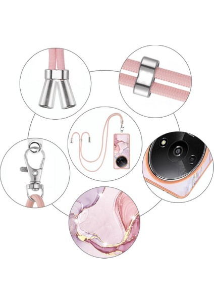 Xiaomi Redmi A3 Crossbody Kordon Askısı Tampon Mermer Yumuşak (Yurt Dışından) indirimleri