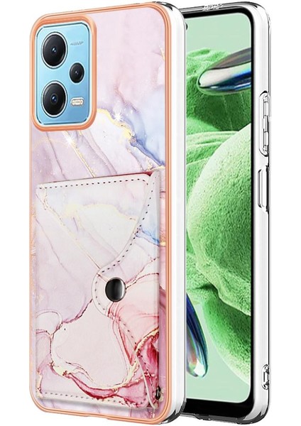 Xiaomi Poco X5 5g Mermer Kart Yuvaları Için Kılıf Ince Cüzdan Yumuşak Tpu Tampon (Yurt Dışından)