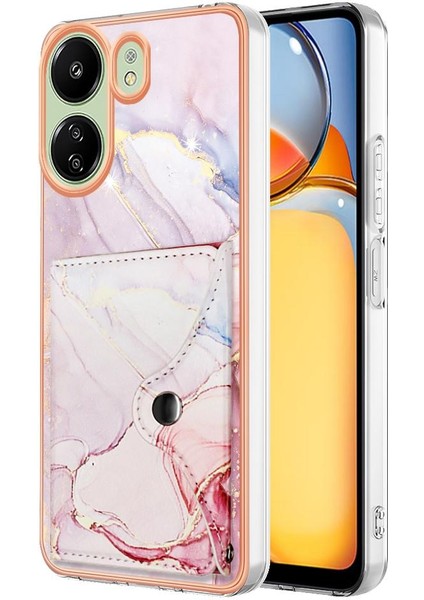 Xiaomi Redmi Için Kılıf Redmi 4g Mermer Kart Yuvaları Yumuşak Tpu Tampon Ince Cüzdan (Yurt Dışından)