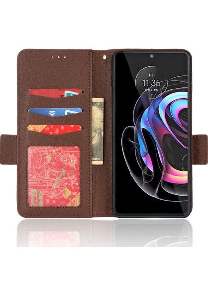 Motorola Moto Kenar 20 Pro Için Kılıf Yan Toka Manyetik Cüzdan Pu Deri (Yurt Dışından) fiyatları