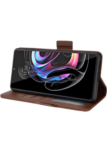 Motorola Moto Kenar 20 Pro Için Kılıf Yan Toka Manyetik Cüzdan Pu Deri (Yurt Dışından) indirimleri