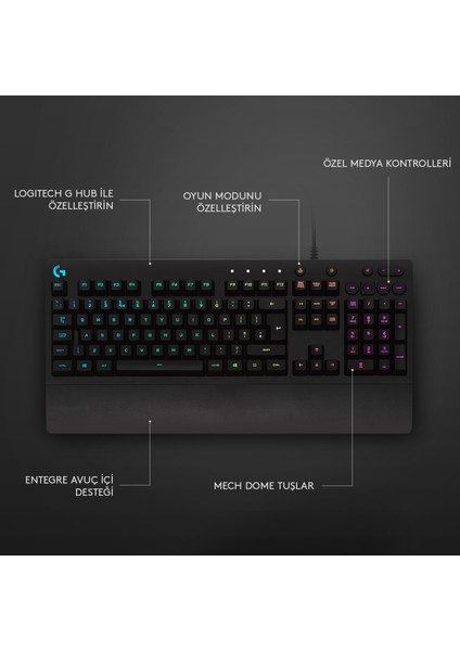 G G213 Prodigy RGB Türkçe Oyun Klavyesi - Siyah