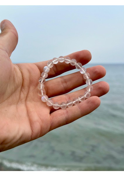 Doğaltaş 8 mm Aytaşı Bileklik Aaa Kalite fırsatları
