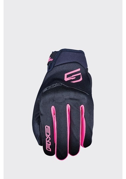 Fıve Gloves Globe Woman Black-Flu-Pınk