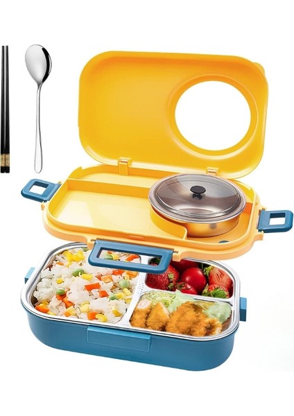 Grille Design Lunch Box Tek Katlı – Çorba Kaseli - Paslanmaz Çelik Sefer Tası – 1100 Ml.