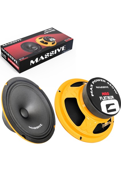 Massıve MS-M80 Oto Midrange 20CM 450 Watt 2 Adet
