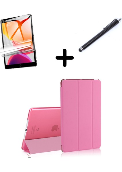 Apple iPad Air 11inç M2/M3 2025-2024 Kılıf SET PU Deri Smart Tablet Kilifi Ekran Koruyucu + Kalem