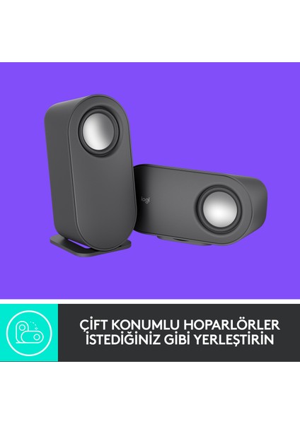 Z407 2.1 Subwoofer ve Kablolosuz Kontrollü Bluetooth Bilgisayar Hoparlörleri - Siyah