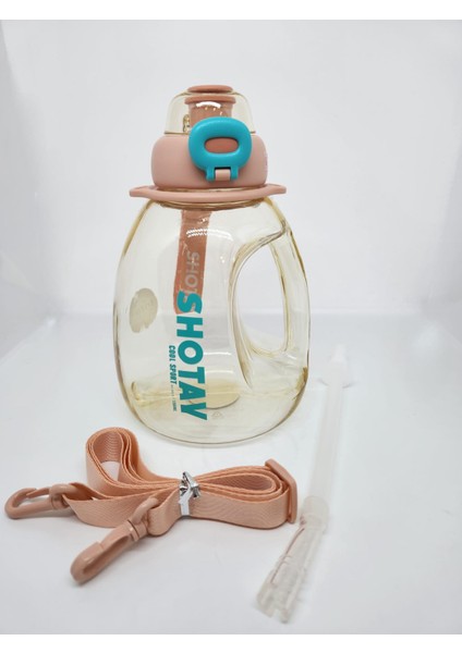 Hippo ST-6645 1300ML Tritan Askılı-Tutma Saplı Pipetli-Pipetsiz Kullanım Matara Soft Pembe fiyatları