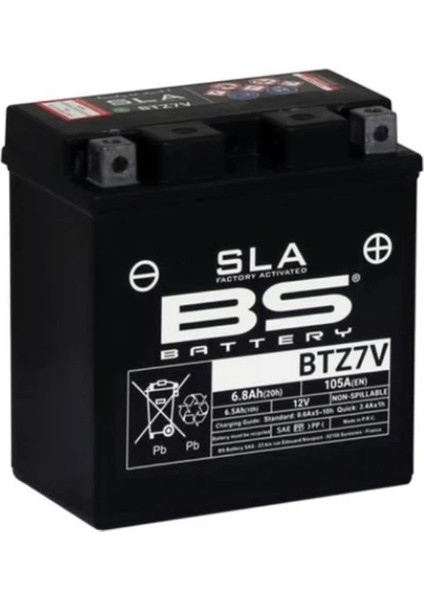 BTZ7V Sla Motosiklet Aküsü