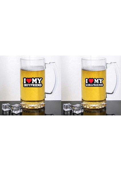 Sevgililere Özel 2li Bira Bardağı modelleri